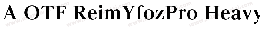 A OTF ReimYfozPro Heavy字体转换